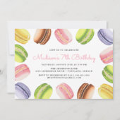 French Macarons | Birthday Party Invitation (Front)