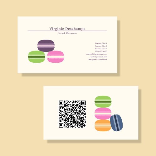 French Macarons Business Card
