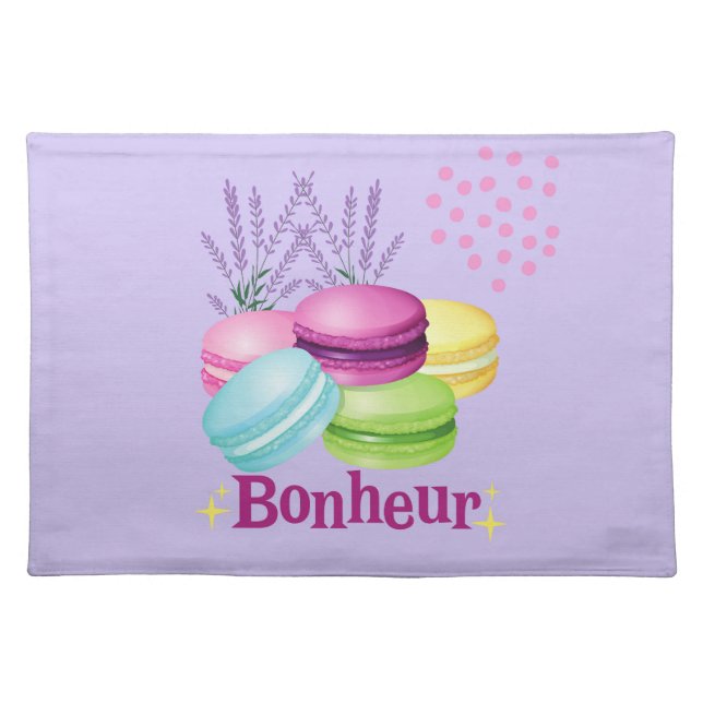  French Macarons Cloth Placemat (Front)
