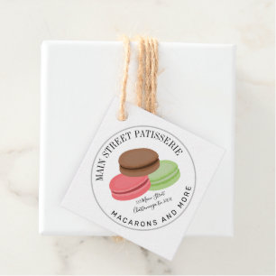 French Macarons Food Business Patisserie Favor Tags