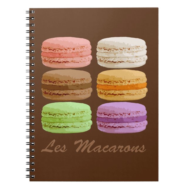 French Macarons, Multi-Colored Pastels Notebook (Front)