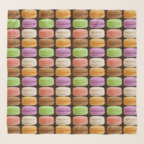 French Macarons Multi_Colored Pastels Scarf