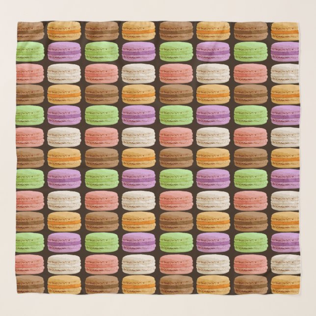 French Macarons, Multi-Colored Pastels Scarf (Front)