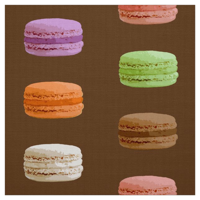 French Macarons - muti-colored pastels Fabric (Swatch)