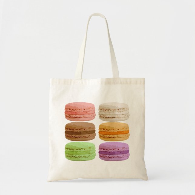 French Macarons - muti-colored pastels Tote Bag (Front)