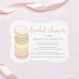 French Macarons Pastel Bridal Shower Invitation