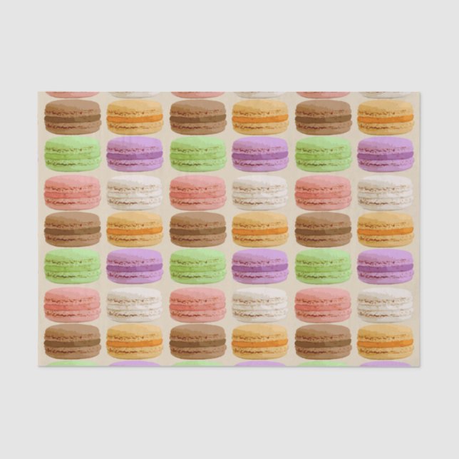 French Macarons, Pastel Colors Tissue Paper (Front)