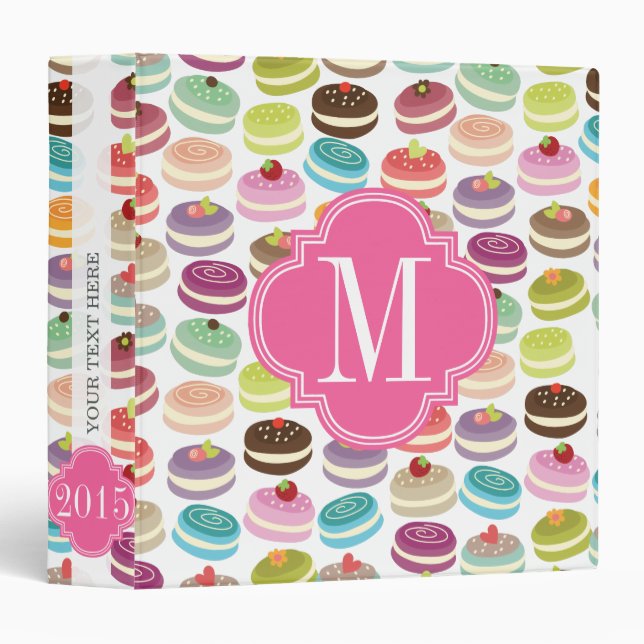French Macarons Personalized Binder (Front/Spine)
