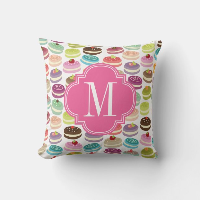 French Macarons Personalized Throw Pillow (Front)