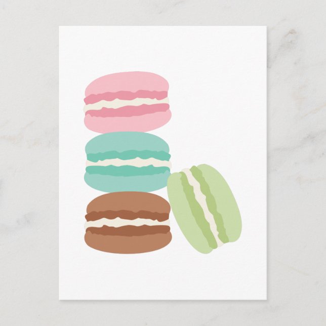 French Macarons Postcard (Front)