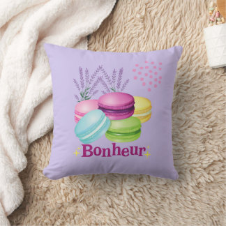 French Macarons Throw Pillow