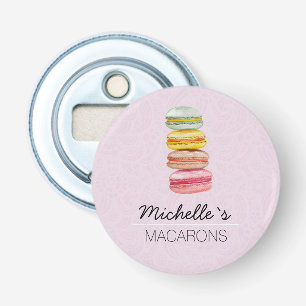 French Macarons Watercolor Hand-painted Bottle Opener