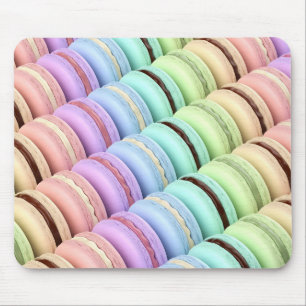 French macarons with different colors and flavors mouse pad