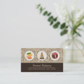 French Macaroons - Custom Dessert Bakery Store Business Card (Standing Front)