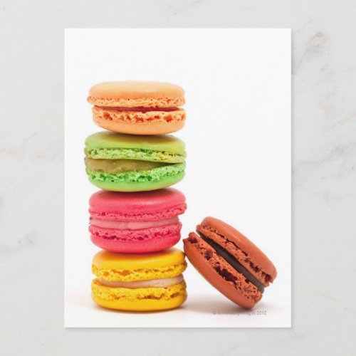 French macaroons postcard