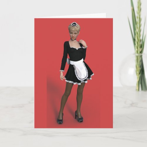 FRENCH MAID BIRTHDAY CARDS