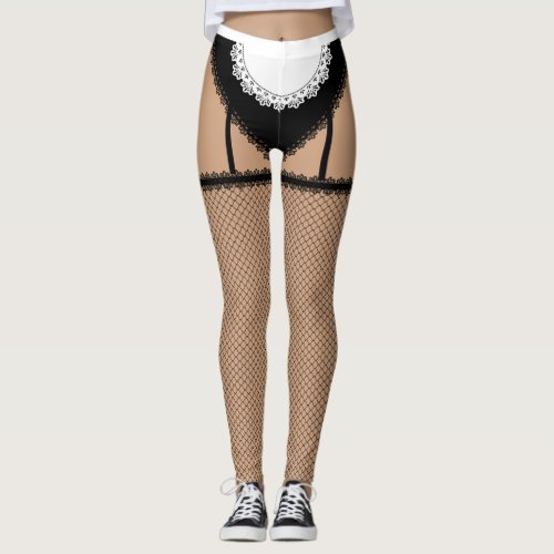 French Maid Lingerie Leggings