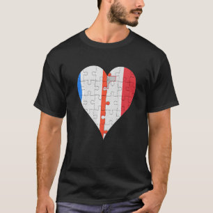 French Maltese Flag Heart T-Shirt