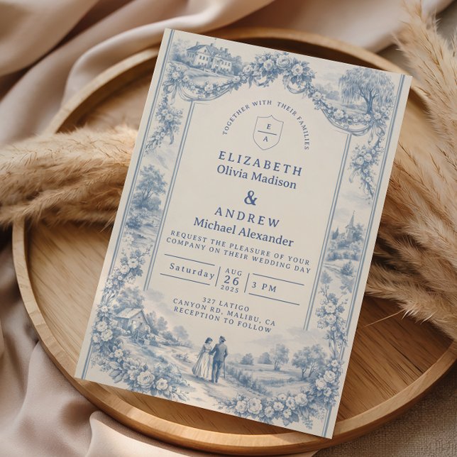 French Manor Countryside Wedding Invitation (Creator Uploaded)