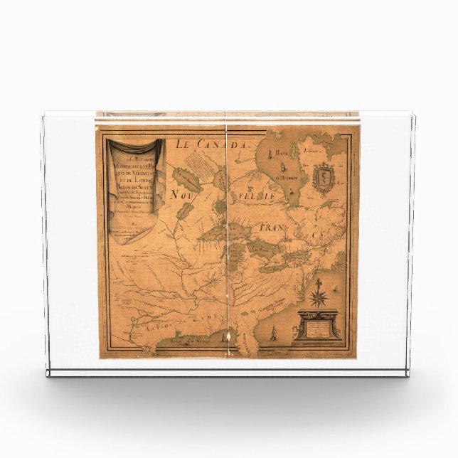 French Map of North America by Franquelin (1685) Award (Front)