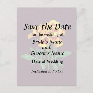 French Marigold Announcement Postcard