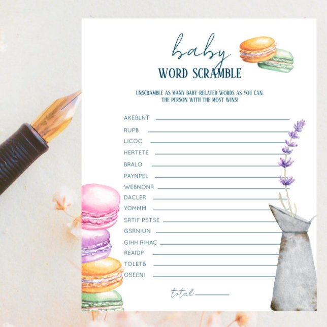 French Market - Baby Word Scramble Game (Creator Uploaded)