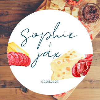 French Market - Charcuterie - Shower Favor Sticker