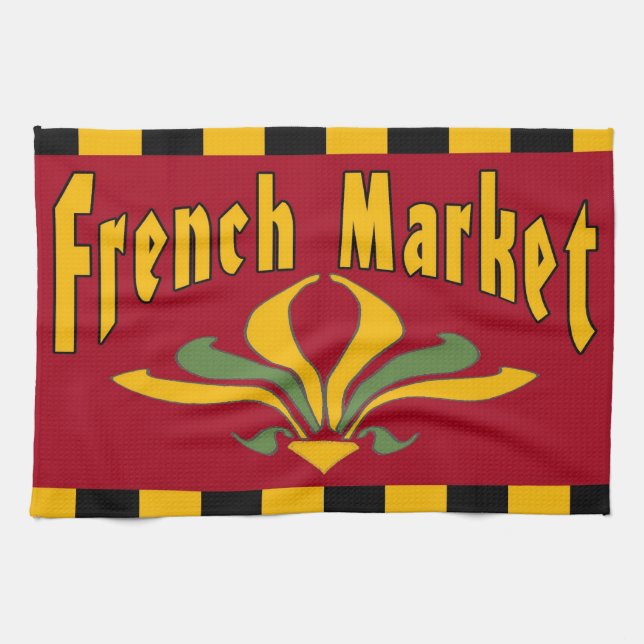 French Market, Kitchen Towel (Horizontal)