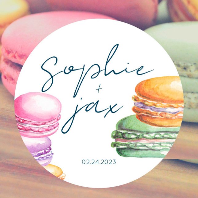 French Market - Macaroons - Shower Favor Sticker (Creator Uploaded)