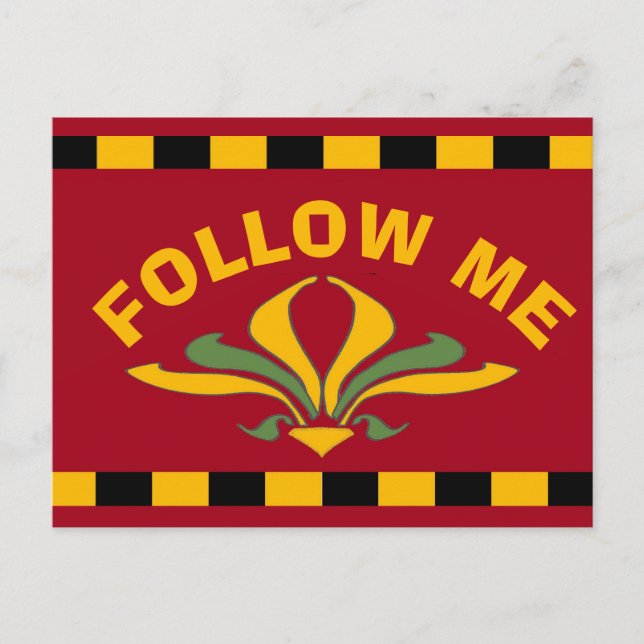 French Market Sign fOLLOW ME Postcard (Front)