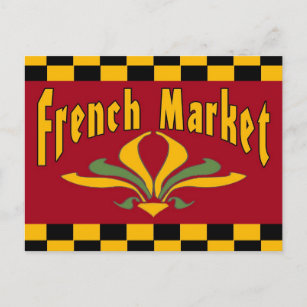 French Market Sign Postcard