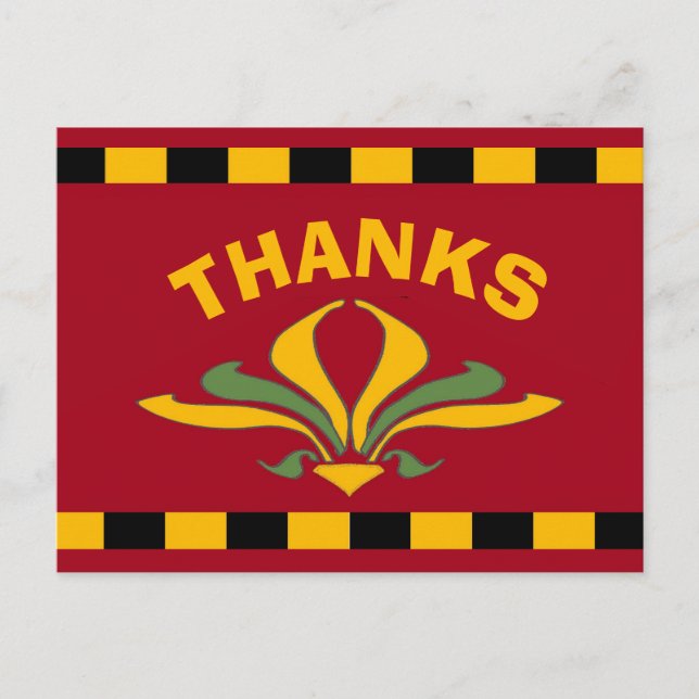 French Market Sign , THANKS, Postcard (Front)