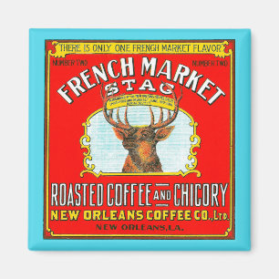 French Market Stag Roasted Coffee and Chicory Magnet