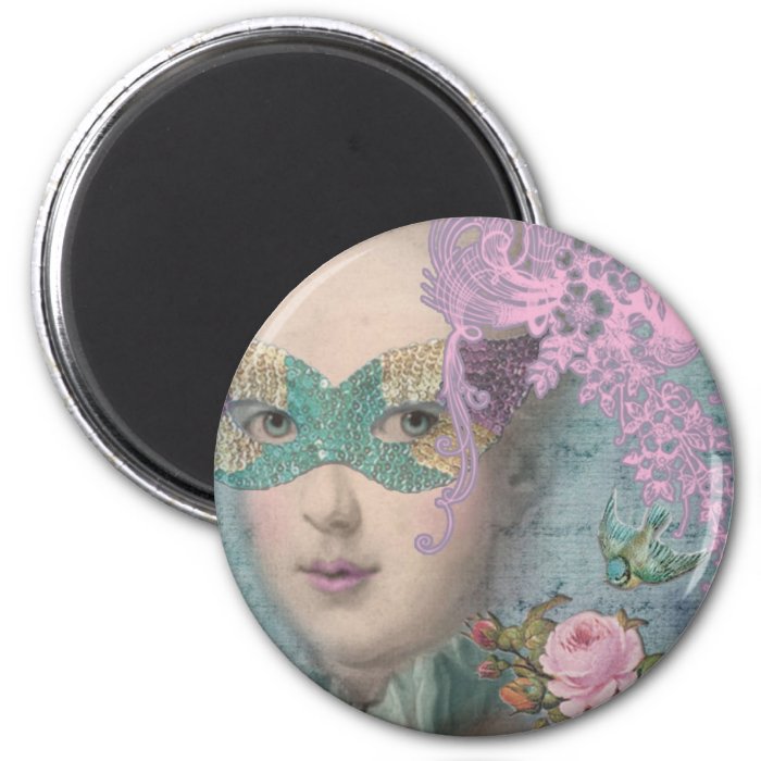 French Masquerade Fridge Magnets