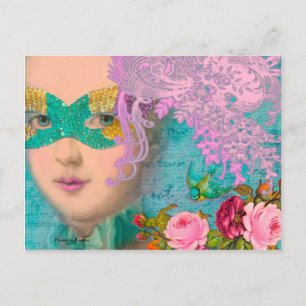 French Masquerade Postcard