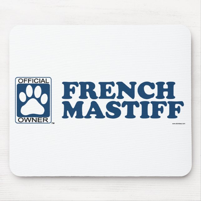 French Mastiff Blue Mouse Pad (Front)