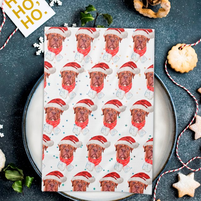 French Mastiff Dog Breed Christmas Kitchen Towel (Creator Uploaded)