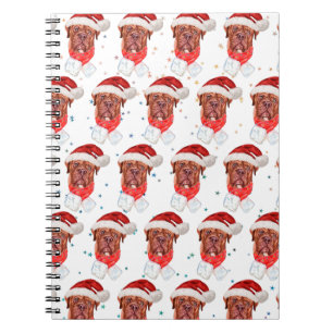 French Mastiff Dog Breed Christmas Notebook