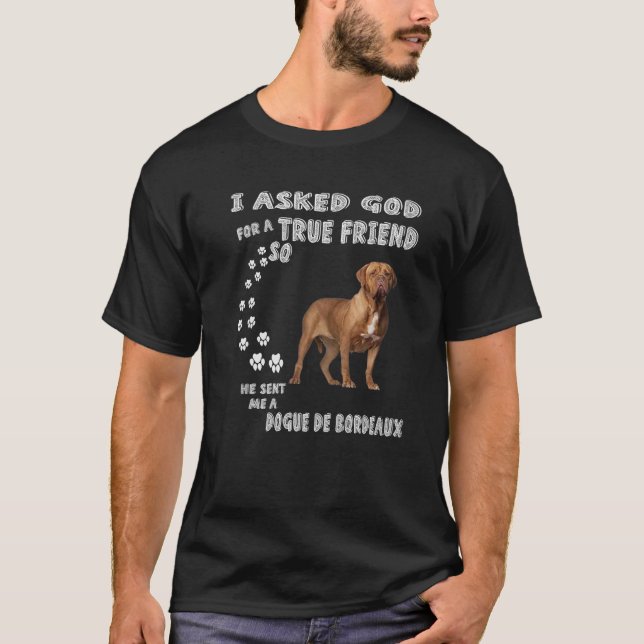 French Mastiff Dog Mom Dad Costume, Cute Dogue De T-Shirt (Front)