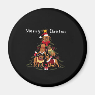 French Mastiff Dogue de Bordeaux Christmas Tree Xm Magnet