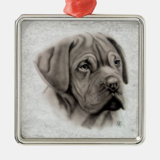 French Mastiff Metal Ornament