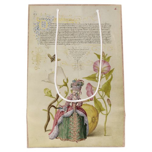 French Medieval Lady and Script Gift Bag