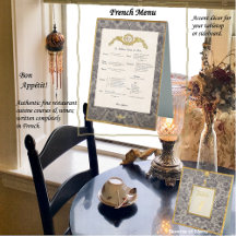 French Menu Table Tent Sign