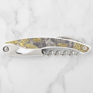 French Menu "Vin" Elegant Corkscrew (White)