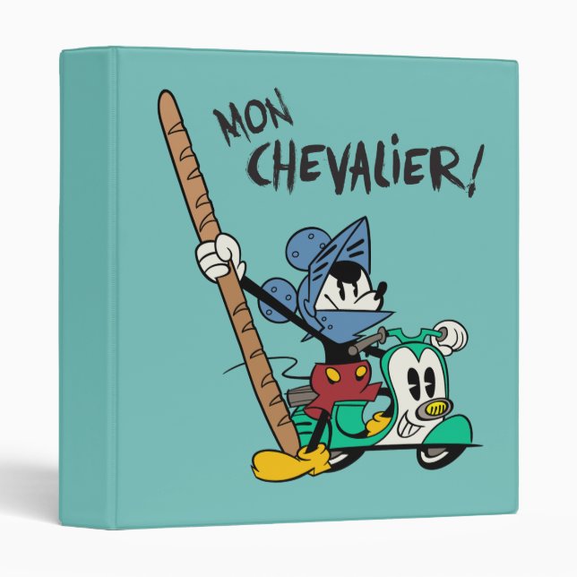 French Mickey | Bagette Knight 3 Ring Binder (Front/Spine)
