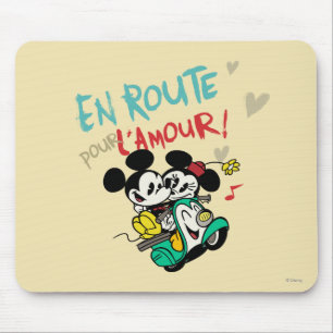 French Mickey   En Route pour L'Amour Mouse Pad