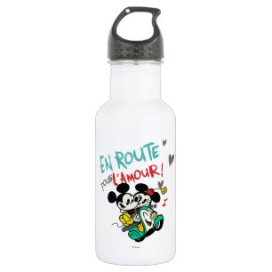 French Mickey En Route pour L'Amour Water Bottle