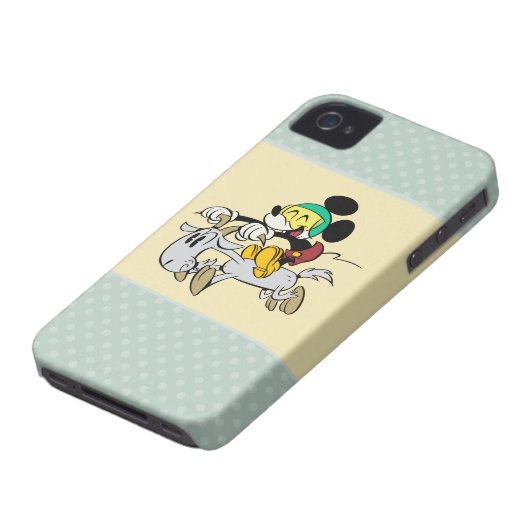French Mickey | Happy on Vespa Case-Mate iPhone Case (Bottom)