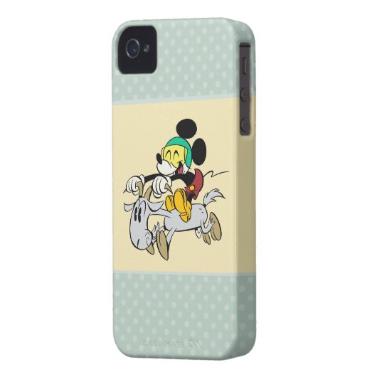 French Mickey | Happy on Vespa Case-Mate iPhone Case (Back Left)