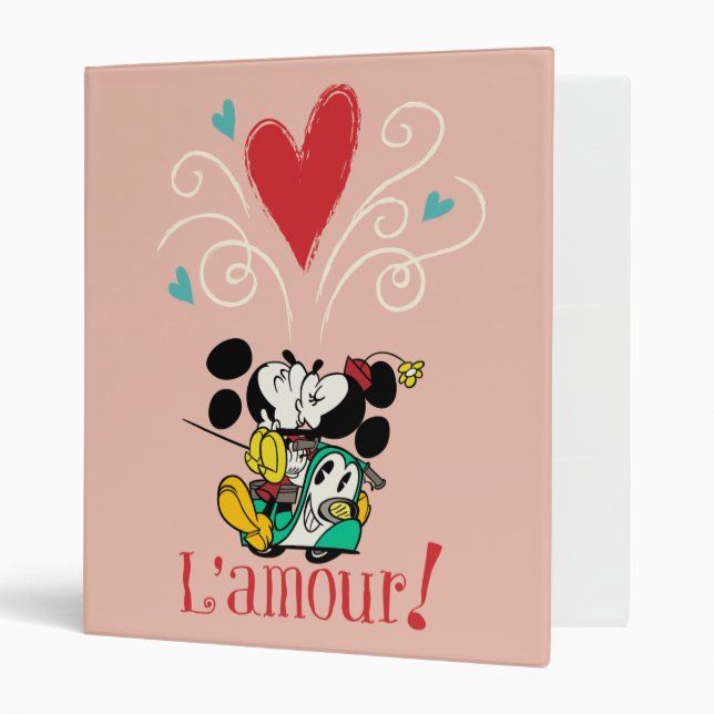 French Mickey | L'amour 3 Ring Binder (Front/Inside)